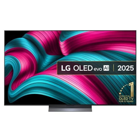 LG C5 65-inch OLED TV (OLED65C5) on a media unit