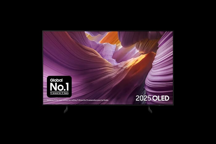 Samsung S85F 65-inch OLED TV (QE65S85F) on a media unit