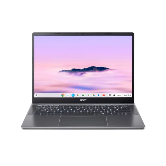 Acer Chromebook Plus 514 CB514-5H Chromebook in grey with its 14-inch screen