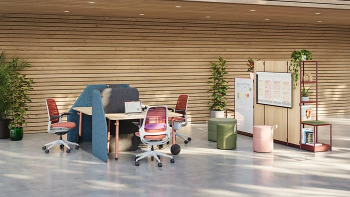 Steelcase Series 1 task chair with mesh back and 4D armrests
