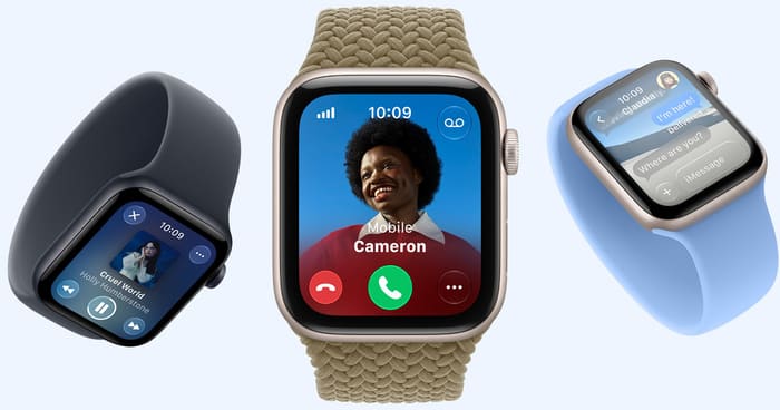 Apple Watch SE 3 in Midnight and Starlight aluminium cases