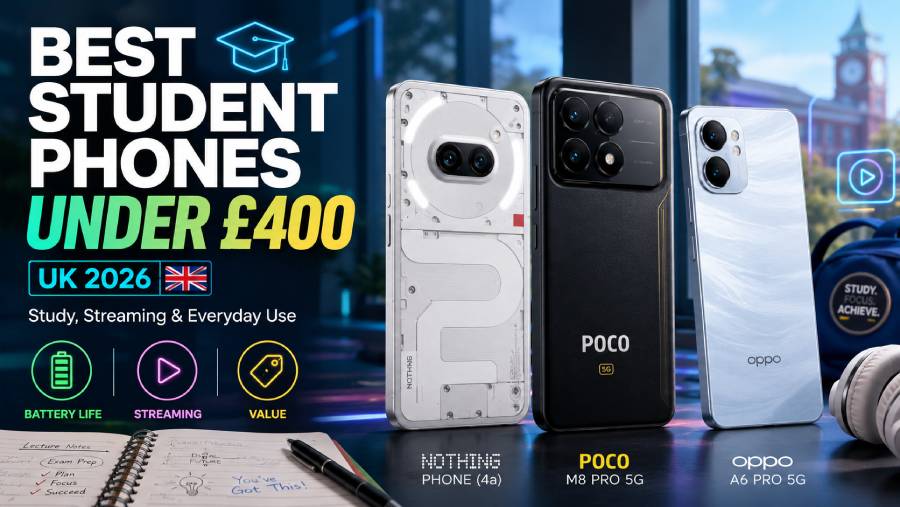 Student Phones Under £400 (UK 2026) – Affordable Picks for Study, Streaming & Everyday Use