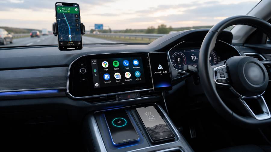Best Phones for Car Connectivity (UK 2026) – Reliable Android Auto, Bluetooth, GPS & In-Car Wireless Charging