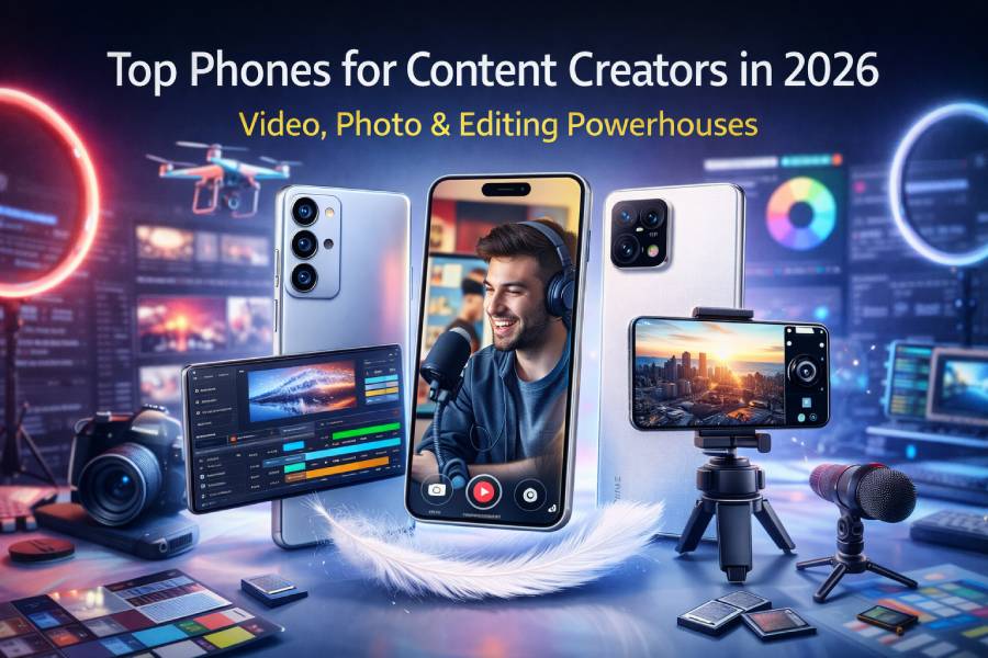 Top Phones for Content Creators in the UK (2026) – Video, Photo & Editing Powerhouses
