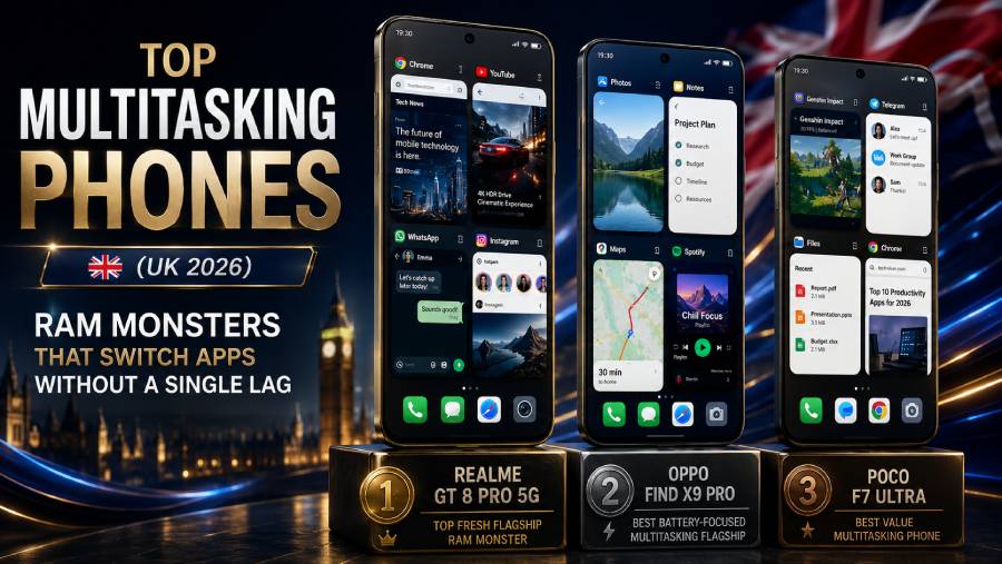 Top Multitasking Phones (UK 2026) – RAM Monsters That Switch Apps Without a Single Lag