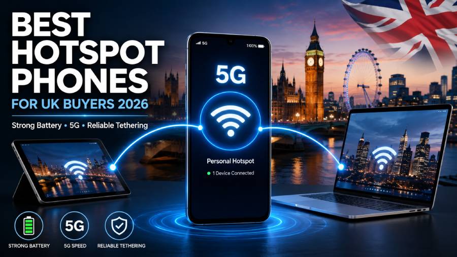 Hotspot Phones for UK Buyers 2026 – Strong Battery, 5G & Reliable Tethering