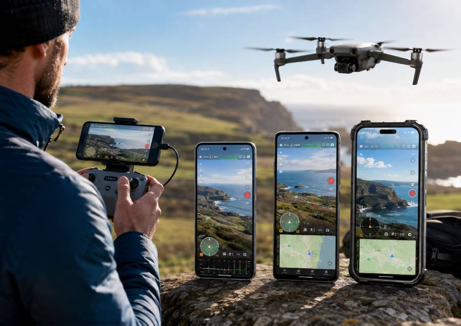 Phones for Drone Pilots (UK 2026) – Bright Screens, Stable Apps & Reliable Controller Use